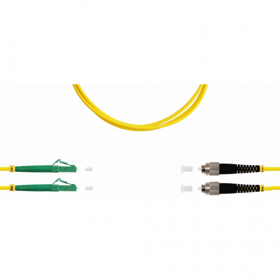 Двойной оптический патч-корд FOPS DX-LC/APC-FC/UPC-9/125-2.0-LSZH-3m