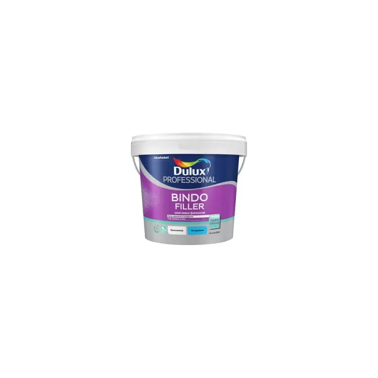 Финишная колеруемая безусадочная шпаклевка под покраску и обои Dulux BINDO FILLER 5319761 Финишная колеруемая безусадочная шпаклевка под покраску и обои Dulux BINDO FILLER 5319761