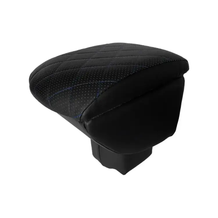 Автоподлокотник Ford Focus II 2004 2011 г РОМБ отстрочка синяя черная перфорированная экокожа PSV 135520