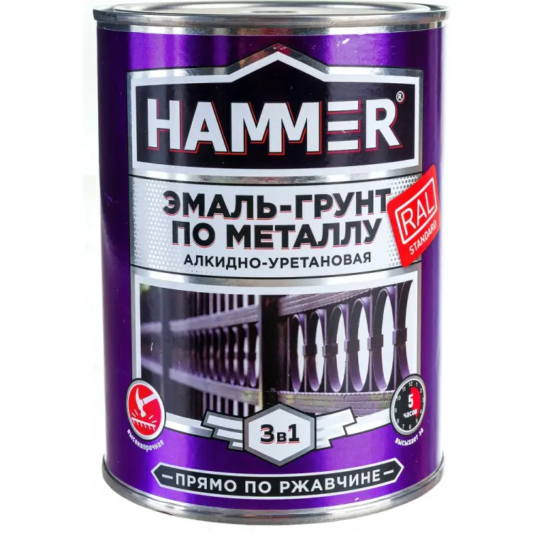 Эмаль-грунт по металлу Hammer ЭК000133627 Эмаль-грунт по металлу Hammer ЭК000133627