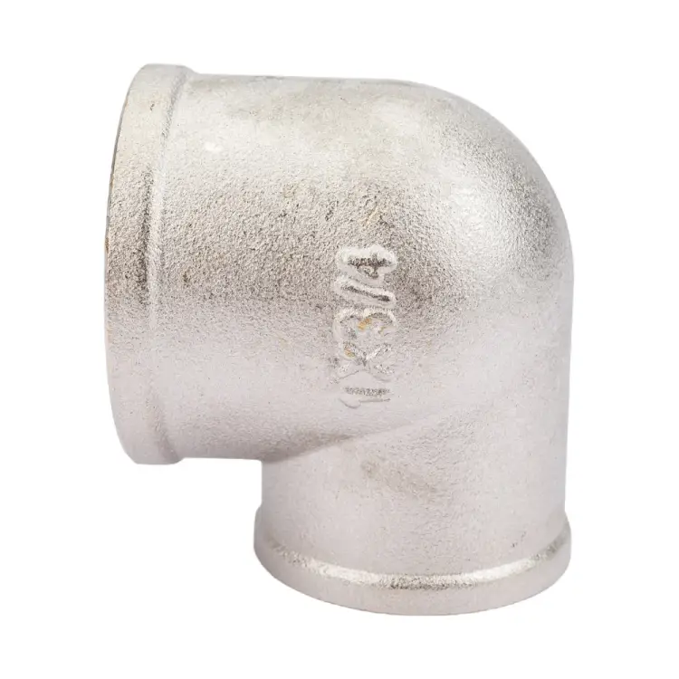 Переходной латунный никелированный угольник STI D270-05018