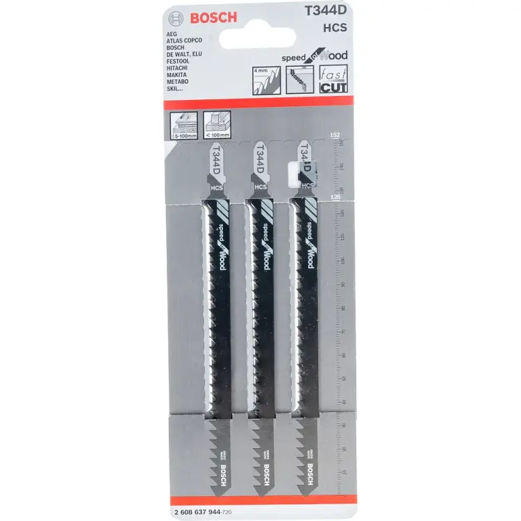 Пилки для лобзика по дереву Bosch T344D 2608637944 Пилки для лобзика по дереву Bosch T344D 2608637944