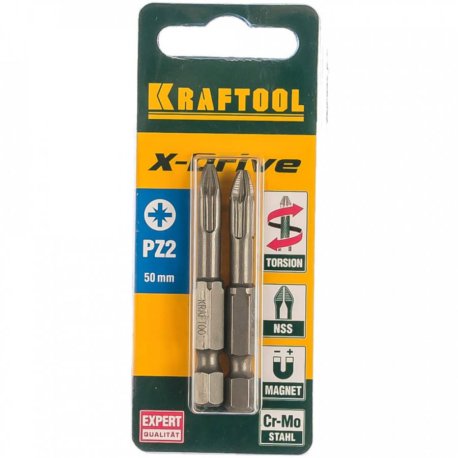 Торсионные кованые биты KRAFTOOL ЕХPERT