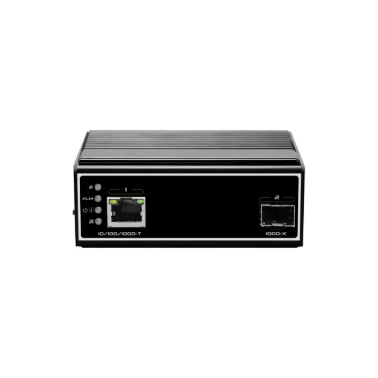Оптический индустриальный медиаконвертер NIKOMAX industrial GL-MC-UTPG-SFPG-FI
