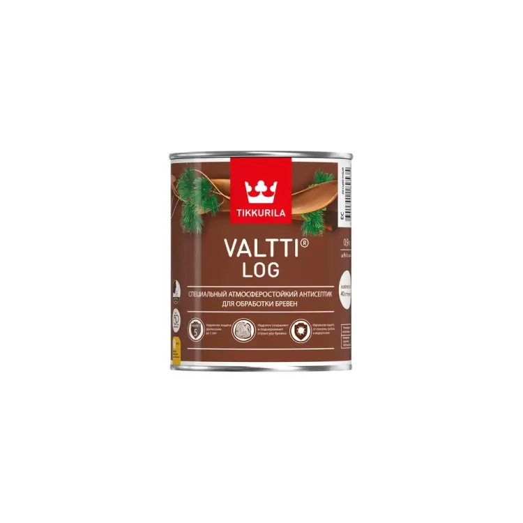 Атмосферостойкий специальный антисептик для бревен Tikkurila VALTTI LOG 700010354
