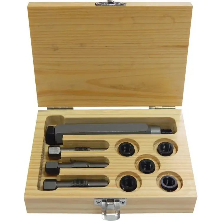 Набор метчиков и футорок для восстановления резьбы свечей накаливания Partner PA-1009-1