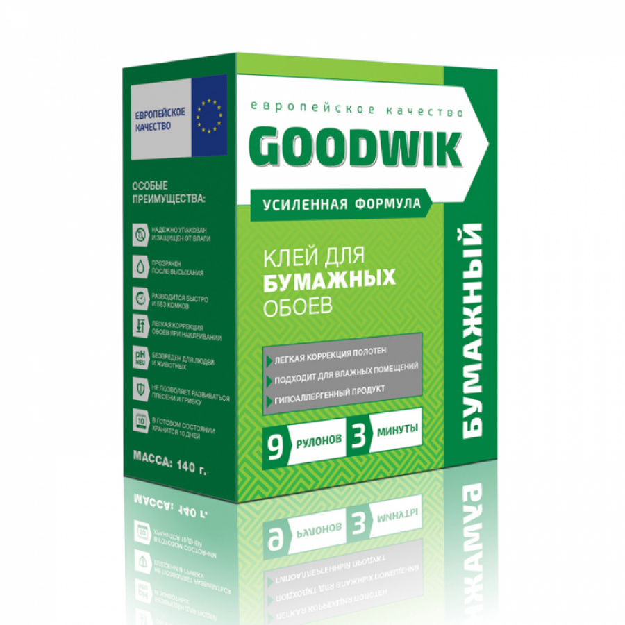 Клей для любых бумажных обоев Goodwik Б 9