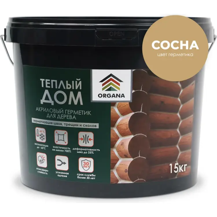 Теплый шов герметик Organa Log Sealant 108526