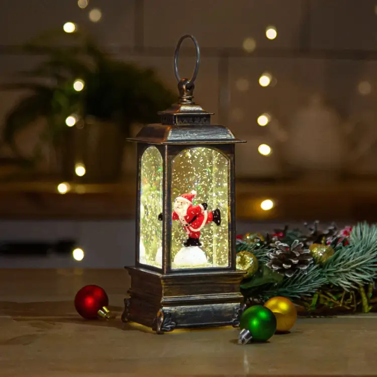 Новогодний фонарь Winter Glade Санта-Клаус на коньках F20-1 Новогодний фонарь Winter Glade Санта-Клаус на коньках F20-1