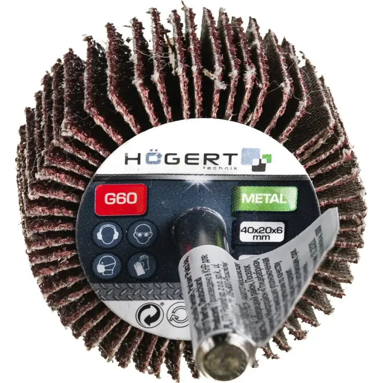 Лепестковый радиальный шлифовальный круг HOEGERT TECHNIK HT8D002 Лепестковый радиальный шлифовальный круг HOEGERT TECHNIK HT8D002