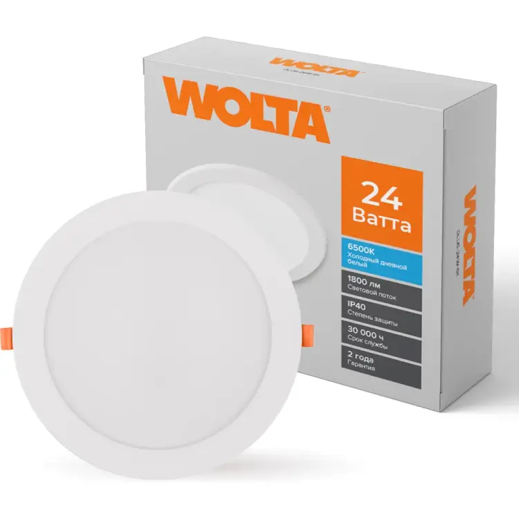 Ультратонкий встраиваемый светильник Wolta DLUS-24W-6K