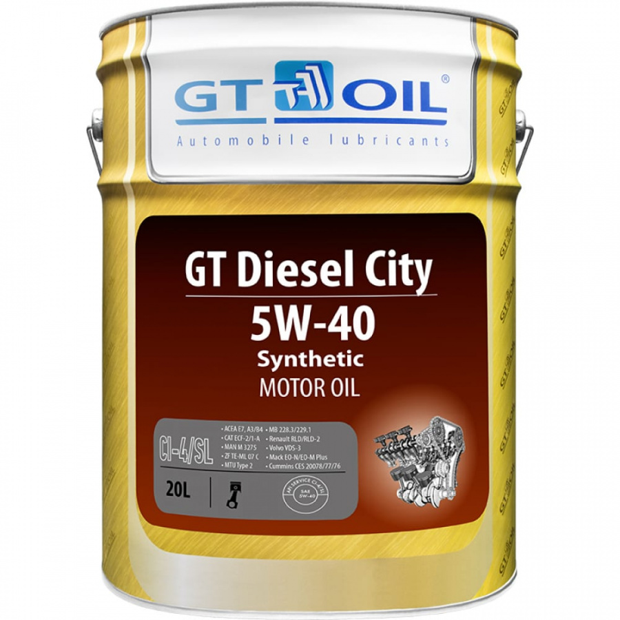 Масло GT OIL Diesel City SAE 5W-40 API CI-4/SL