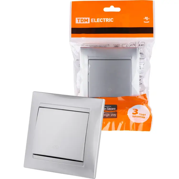 Перекрестный одноклавишный выключатель TDM ELECTRIC Лама SQ1815-0236