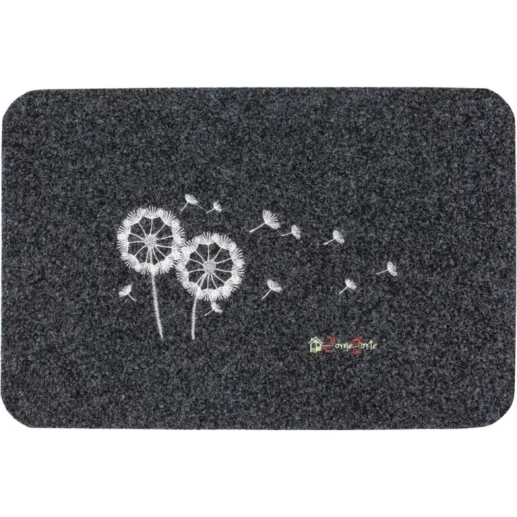 Влаговпитывающий коврик ComeForte «ВЕЛЮР» Одуванчик 60x90см Чёрный TCLR/W-1007