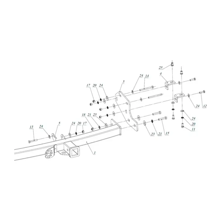 Фаркоп для Honda Element 2003-2011 Бизон 0951-E(N)