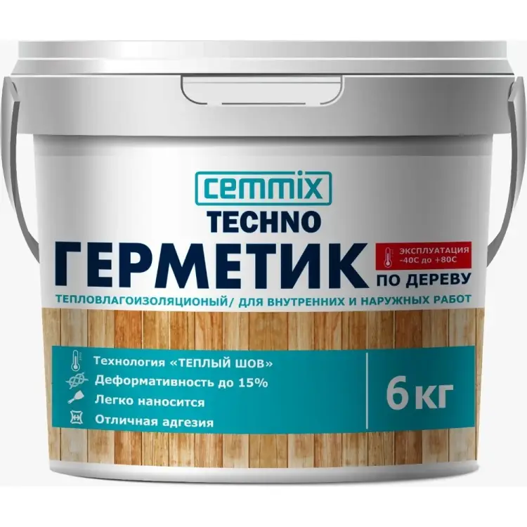 Акриловый герметик для дерева CEMMIX Теплый шов 84735746
