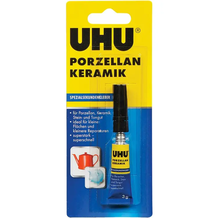 Секундный клей для керамики UHU PORZELLAN 47695