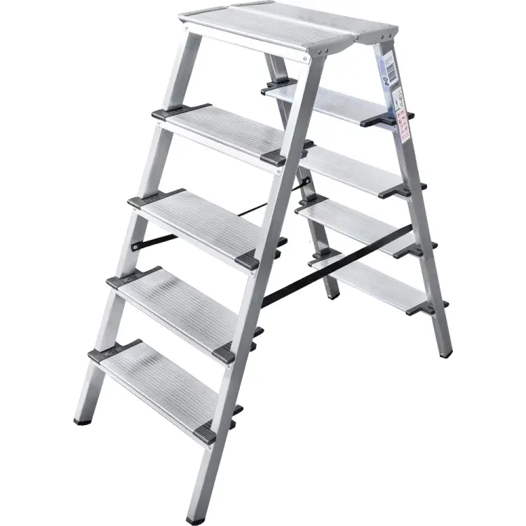 Двухсторонняя алюминиевая стремянка Новая Высота 1127205 Двухсторонняя алюминиевая стремянка Новая Высота 1127205