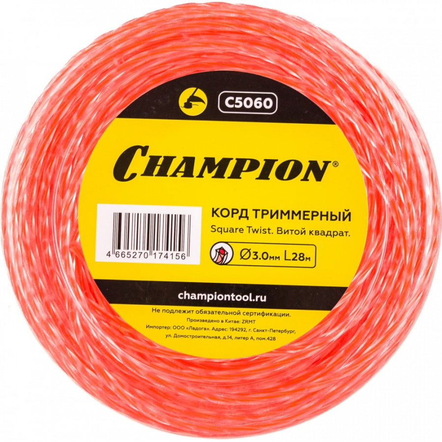 Триммерный корд Champion Square Twist DUO