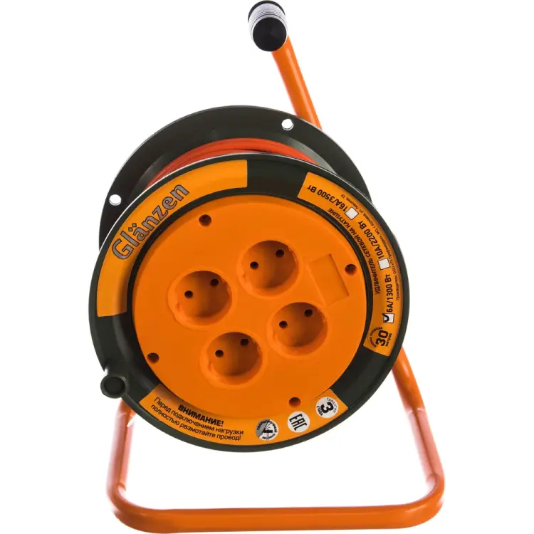 Силовой удлинитель на катушке GLANZEN EB-30-002 EB-30-002