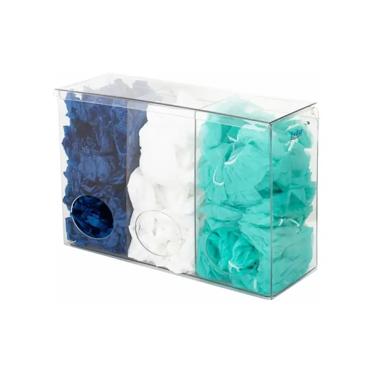 Трехсекционный диспенсер для одноразовых СИЗ Evdar D3020 Трехсекционный диспенсер для одноразовых СИЗ Evdar D3020