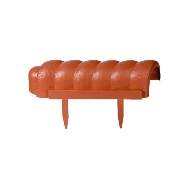 Садовый бордюр ПОЛИМЕРСАД Улитка ПС-Б04-терракот