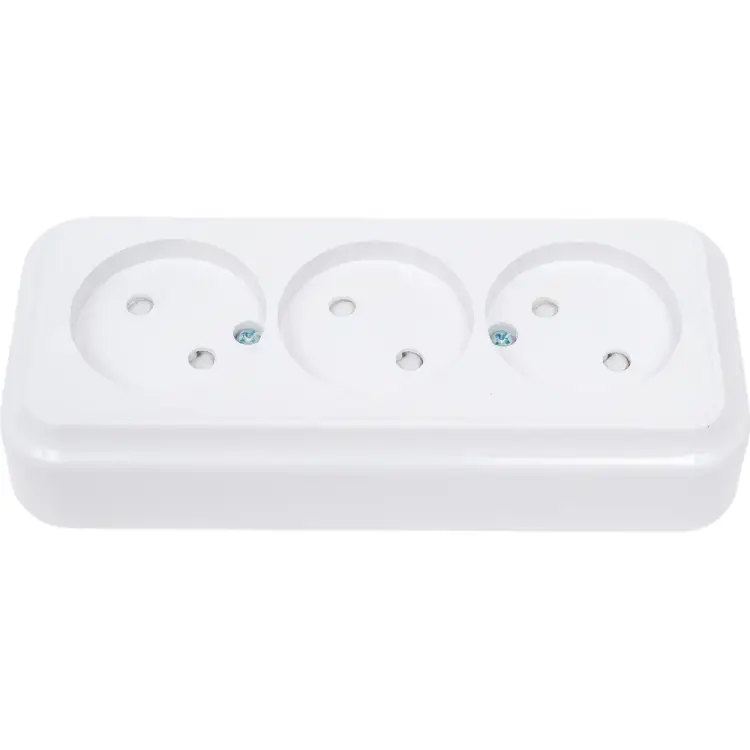 Трехместная розетка BYLECTRICA серия ПРАЛЕСКА РА16-745