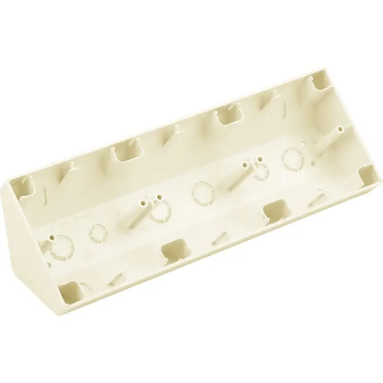 Трехместная угловая коробка для установки выключателей и розеток BYLECTRICA СТИЛЬ КУ-443 бежевый