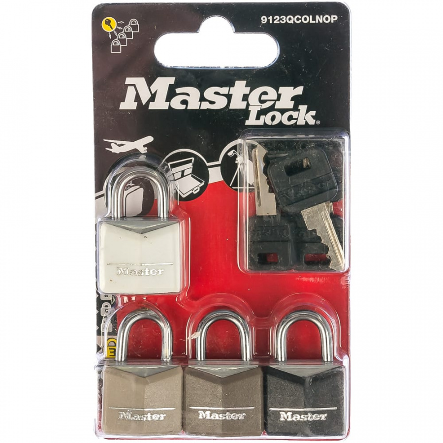 Комплект навесных замков MasterLock 9123EURQCOLNOP