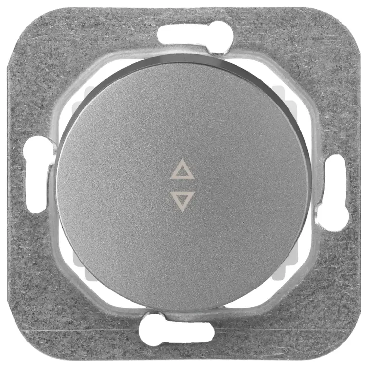 Одноклавишный проходной механизм выключателя BYLECTRICA ПРОВАНС С610-3361 серебро