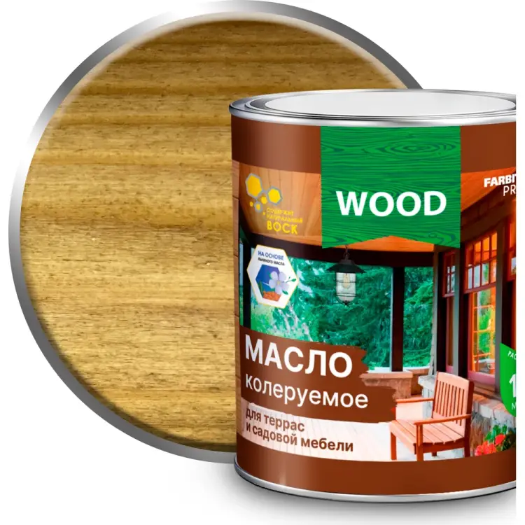 Колеруемое масло для террас и садовой мебели Farbitex 4300005399 Колеруемое масло для террас и садовой мебели Farbitex 4300005399