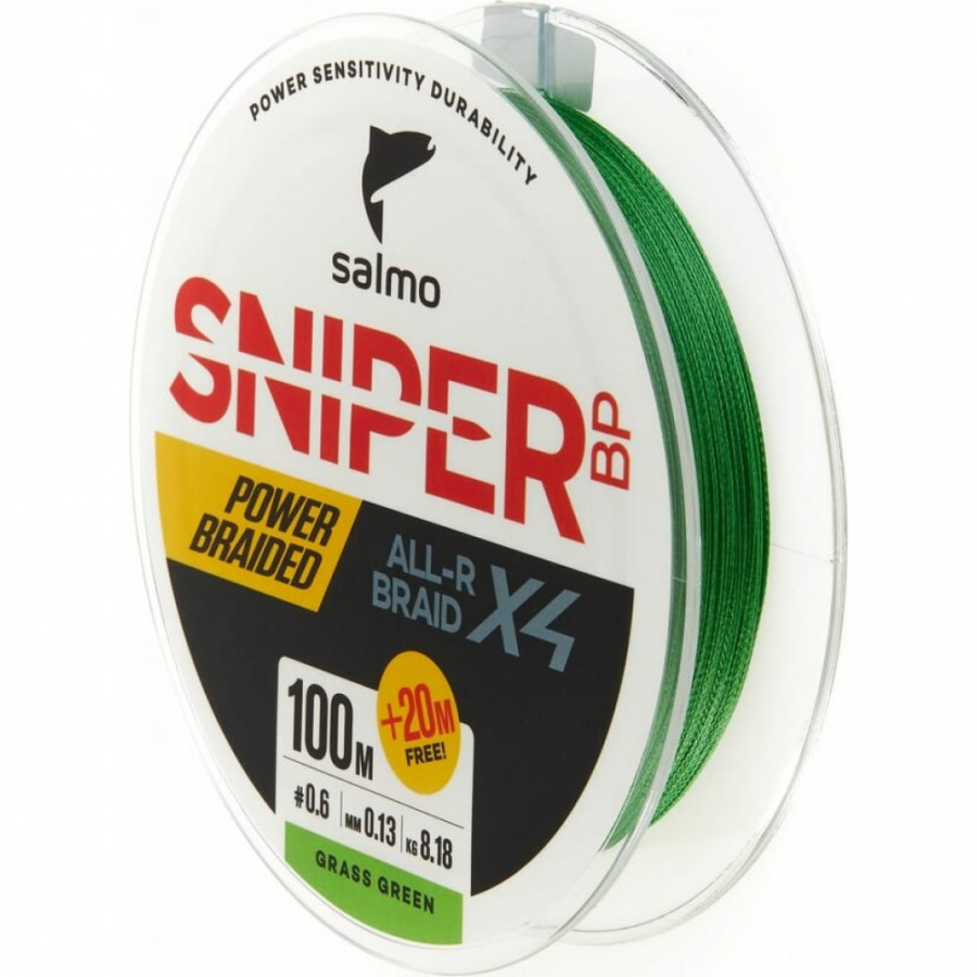 Плетеная леска Salmo Sniper BP ALL R BRAID х4 Grass Green 120/013