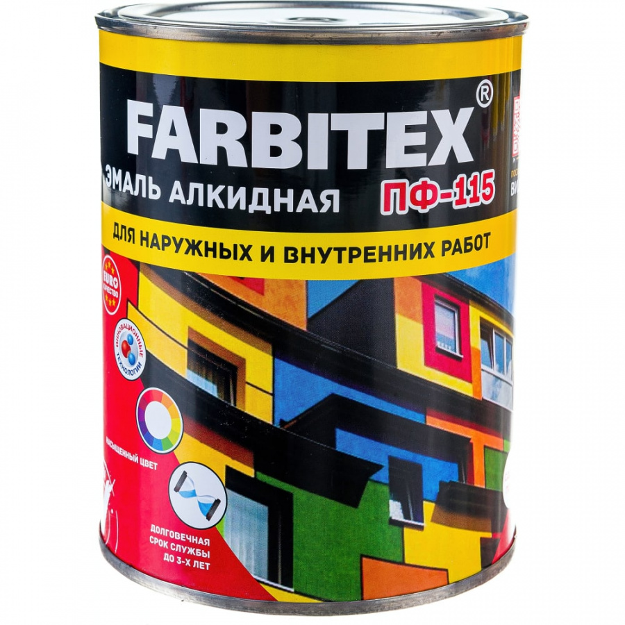 Алкидная эмаль Farbitex ПФ-115