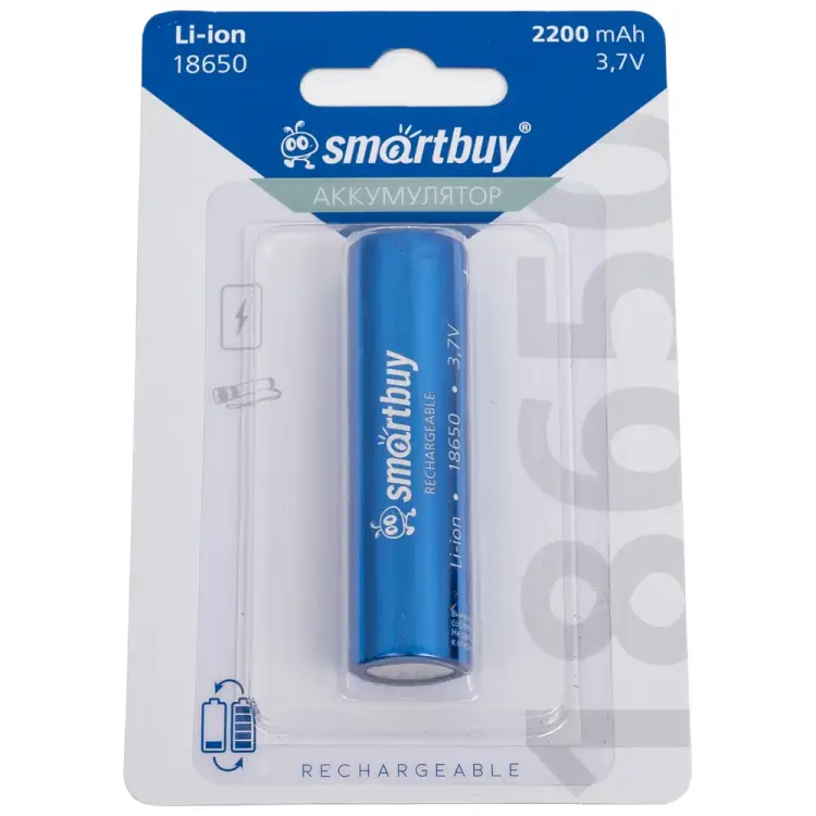 Аккумулятор Smartbuy SBBR-18650-1B2200