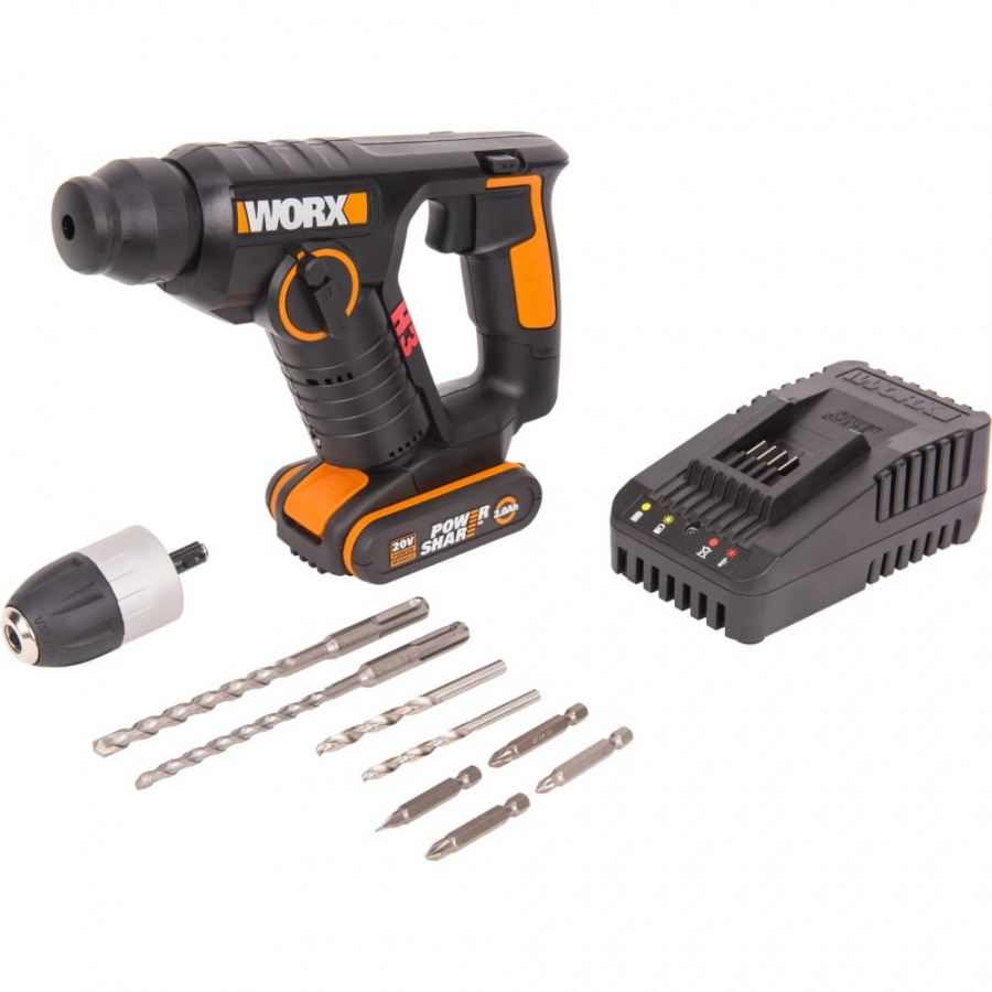 Аккумуляторный перфоратор WORX WX394.3