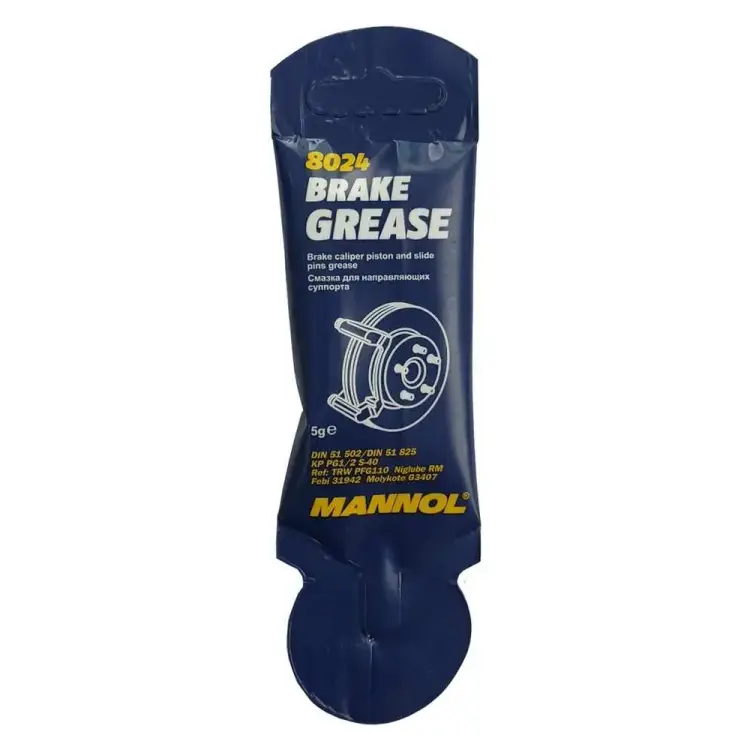 Смазка для направляющих и поршня суппорта тормозной системы MANNOL Brake Grease 8024 Смазка для направляющих и поршня суппорта тормозной системы MANNOL Brake Grease 8024