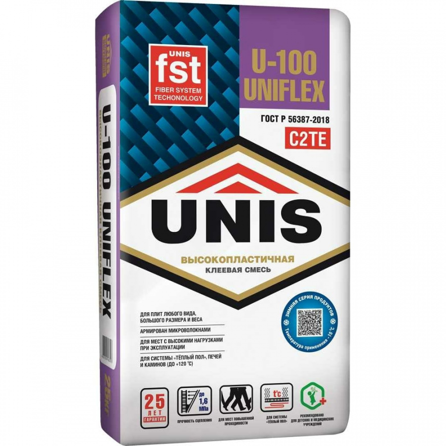 Эластичный плиточный клей UNIS UNIFLEX U-100