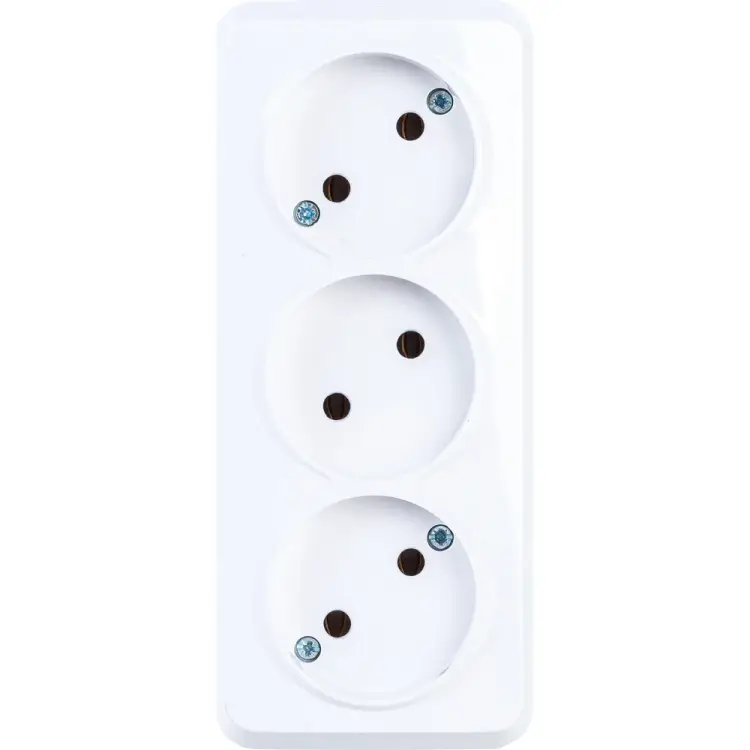 Трехместная розетка Smartbuy Юпитер SBE-03w-10-S3-N