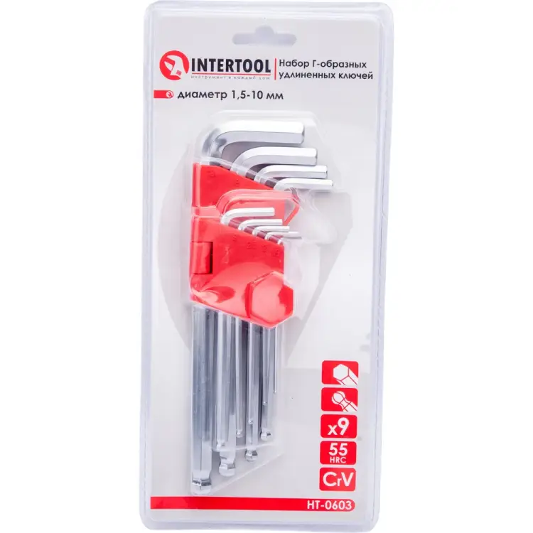 Набор Г-образных шестигранных ключей INTERTOOL HT-0603 Набор Г-образных шестигранных ключей INTERTOOL HT-0603