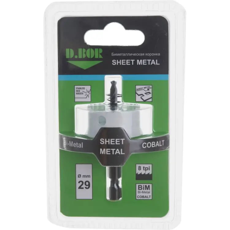 Биметаллическая коронка D.BOR SHEET METAL D-HS-BIM-SM-20-029 Биметаллическая коронка D.BOR SHEET METAL D-HS-BIM-SM-20-029