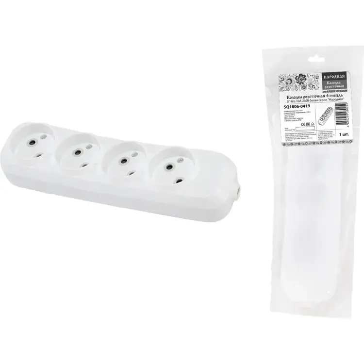 Розеточная колодка TDM ELECTRIC Народная SQ1806-0419