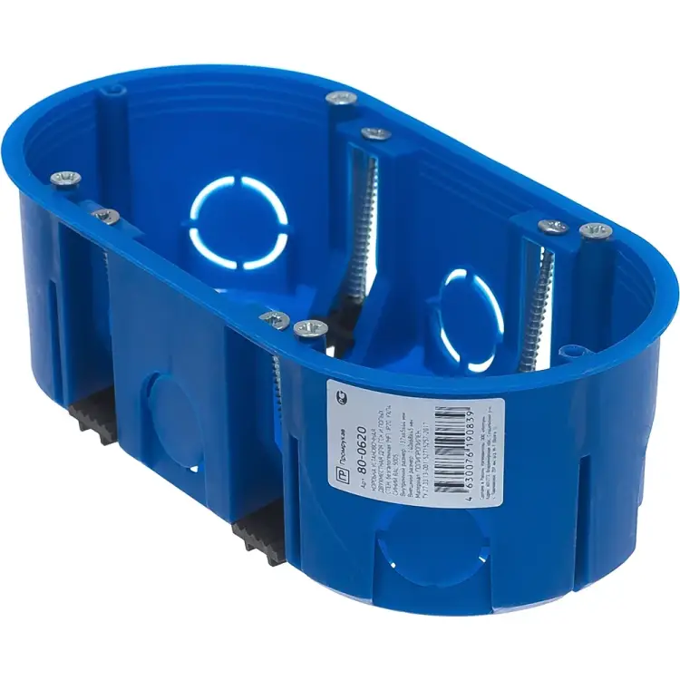 Двухместная безгалогенная установочная коробка Промрукав ГСК 80-0620 HF 80-0620