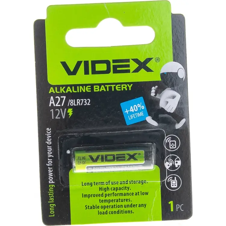 Элемент питания Videx VID-A27-1BL