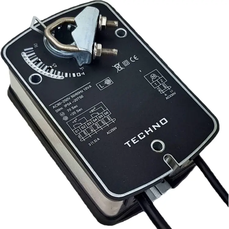 Электропривод воздушной заслонки TECHNO SC-05DN/24V 200500 Электропривод воздушной заслонки TECHNO SC-05DN/24V 200500