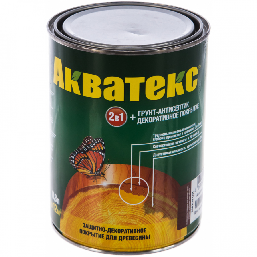 Защитно-декоративное покрытие для древесины Акватекс 10458