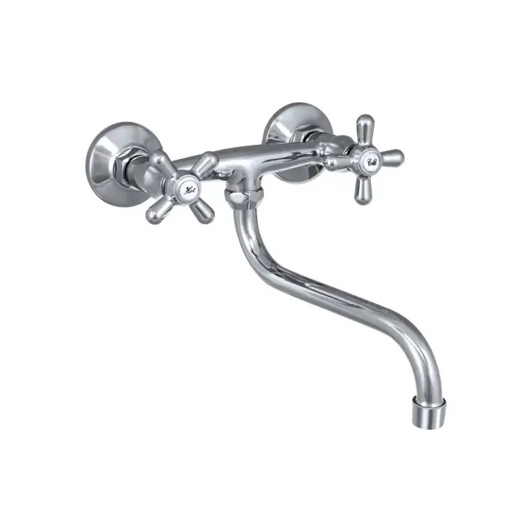 Двуручный настенный смеситель для мойки Славен СЛ-ДВ-О24