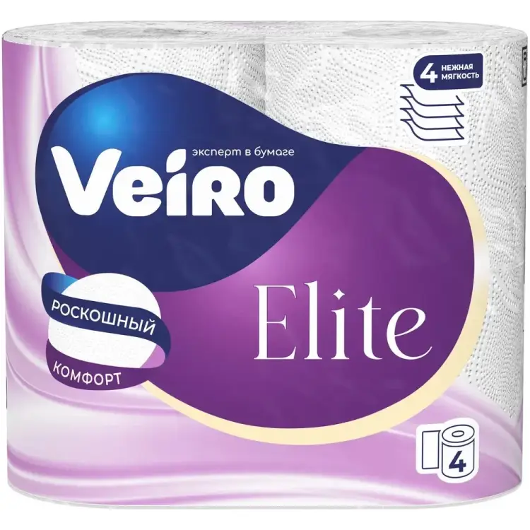 Четырехслойная туалетная бумага VEIRO Linia Classic 9С44 Четырехслойная туалетная бумага VEIRO Linia Classic 9С44