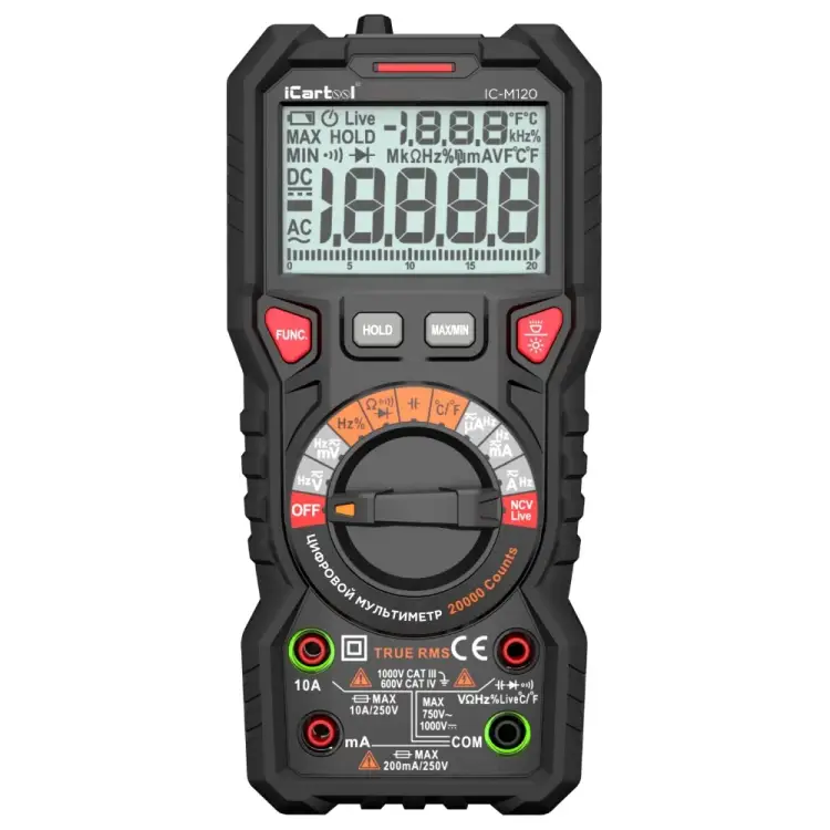 Профессиональный цифровой мультиметр iCarTool IC-M120