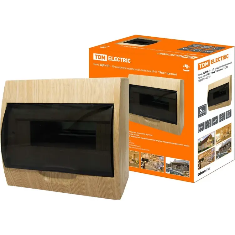Бокс TDM ELECTRIC ЩРН-П-10 Эко сосна SQ0901-0015