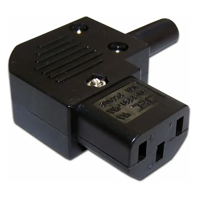 Угловая разборная розетка LANMASTER LAN-IEC-320-C13/90